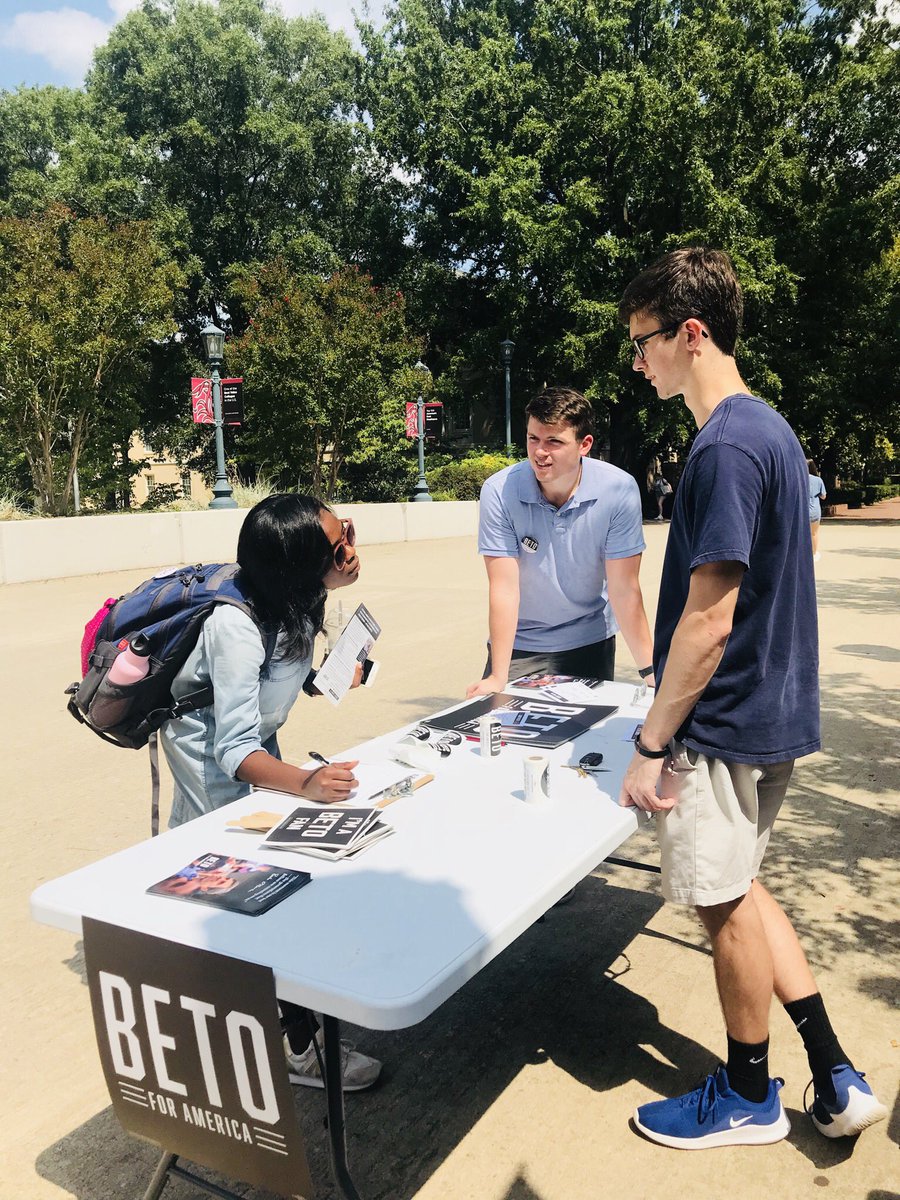 BetoForSC's tweet photo. After @BetoORourke’s rockstar performance in last night’s debate, we are tabling @UofSC today. 

Come on by and say hello! https://t.co/nfyxGDhZfy