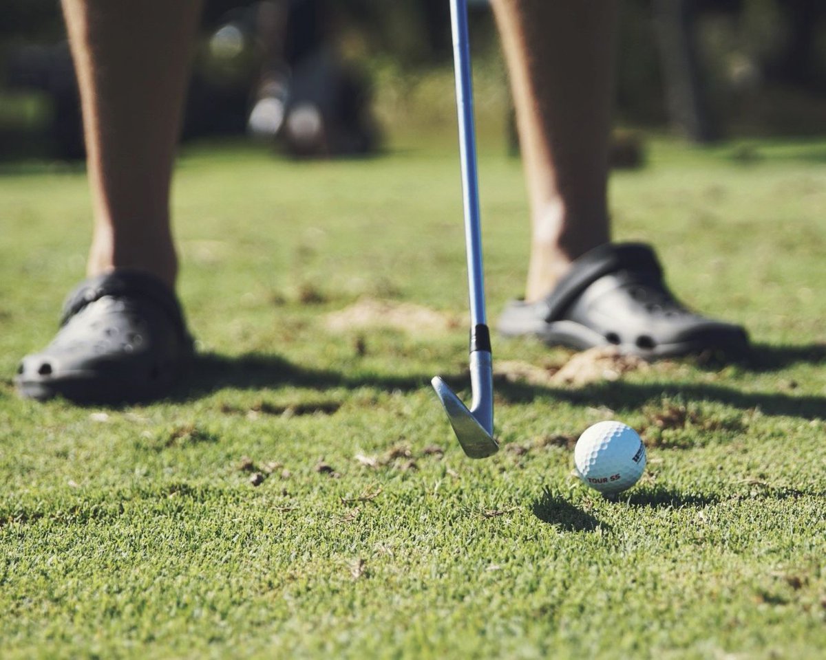 golfing crocs