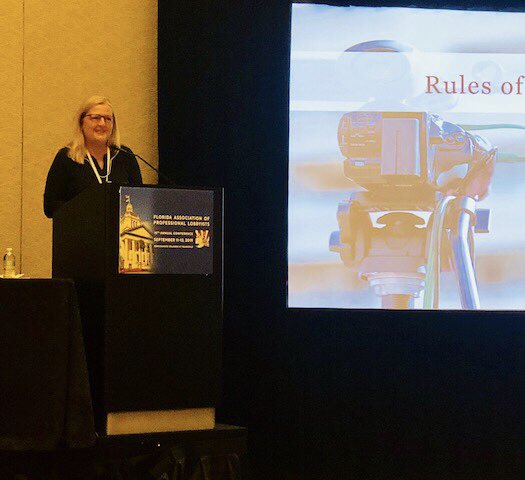 On3_PR's tweet photo. Pres. @ChristinaOn3PR presenting at the annual @LobbyFlorida Conference on #MediaTraining in #Orlando! #FAPL #ReadyOn3 #StoryTellingExperts #LetUsTellYours https://t.co/GfuvoYmN9f