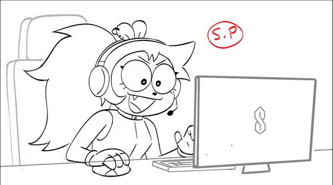 It was in my mind from the beginning that Fink would grow up to be a Major League Gamer. She streams 5x a week and regularly rages at the chat. 