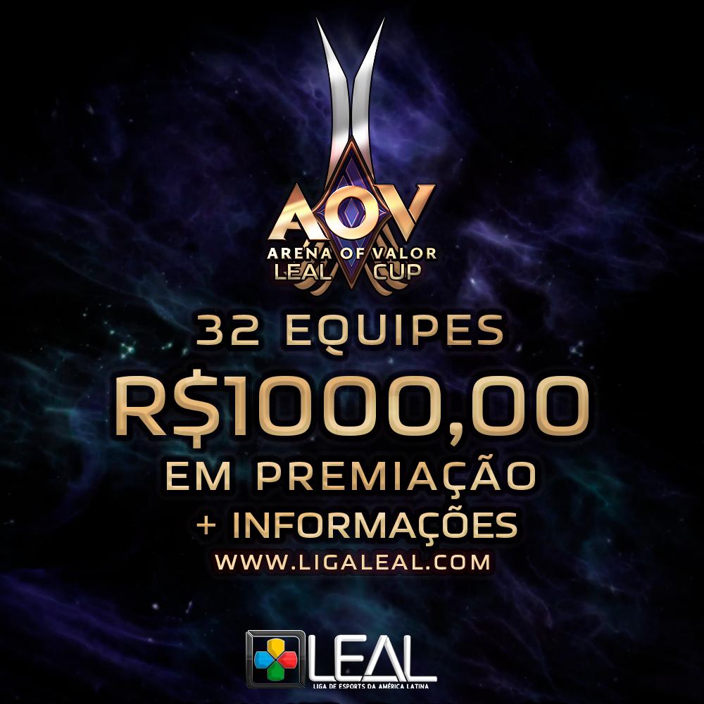 Recordando a todos que en octubre comienza LEAL CUP 2 (LATAM) con un premio de R $ 1000 (reales brasileños) equivalente a aproximadamente $ 250. Inscripción abierta en ligaleal.com . <a href="/ArenaofValor/">Arena of Valor</a> <a href="/ArenaofValorSPA/">Arena of Valor ❁</a> @ArenaOfValorBRA @arenaofvalorsp <a href="/ArenaofValorLA/">Arena of Valor Latinoamérica</a> #AOV