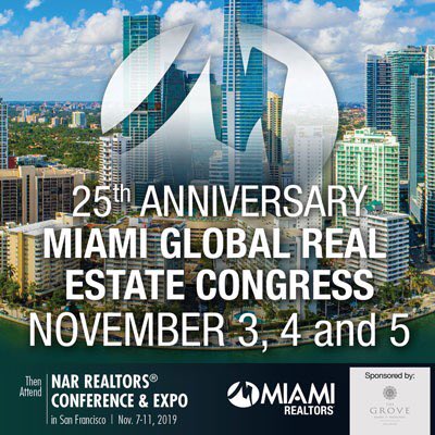 MiamiRealtors's tweet photo. Register for the 25th anniversary MIAMI Global Real Estate Congress at: https://t.co/5tavJOGDEn. Join delegates from many foreign countries, top industry speakers, marketing sessions and more than 300 real estate professionals. 

#MIAMIRealtors | #MIAMIGlobal https://t.co/nuVc59BLFJ