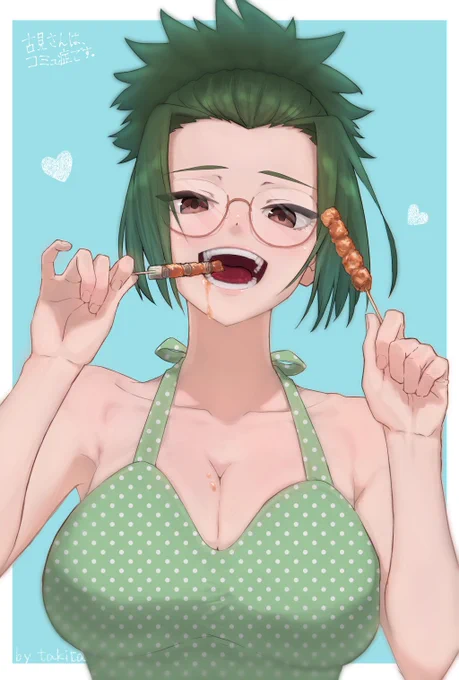 焼き鳥食う 卑しい女描きました 