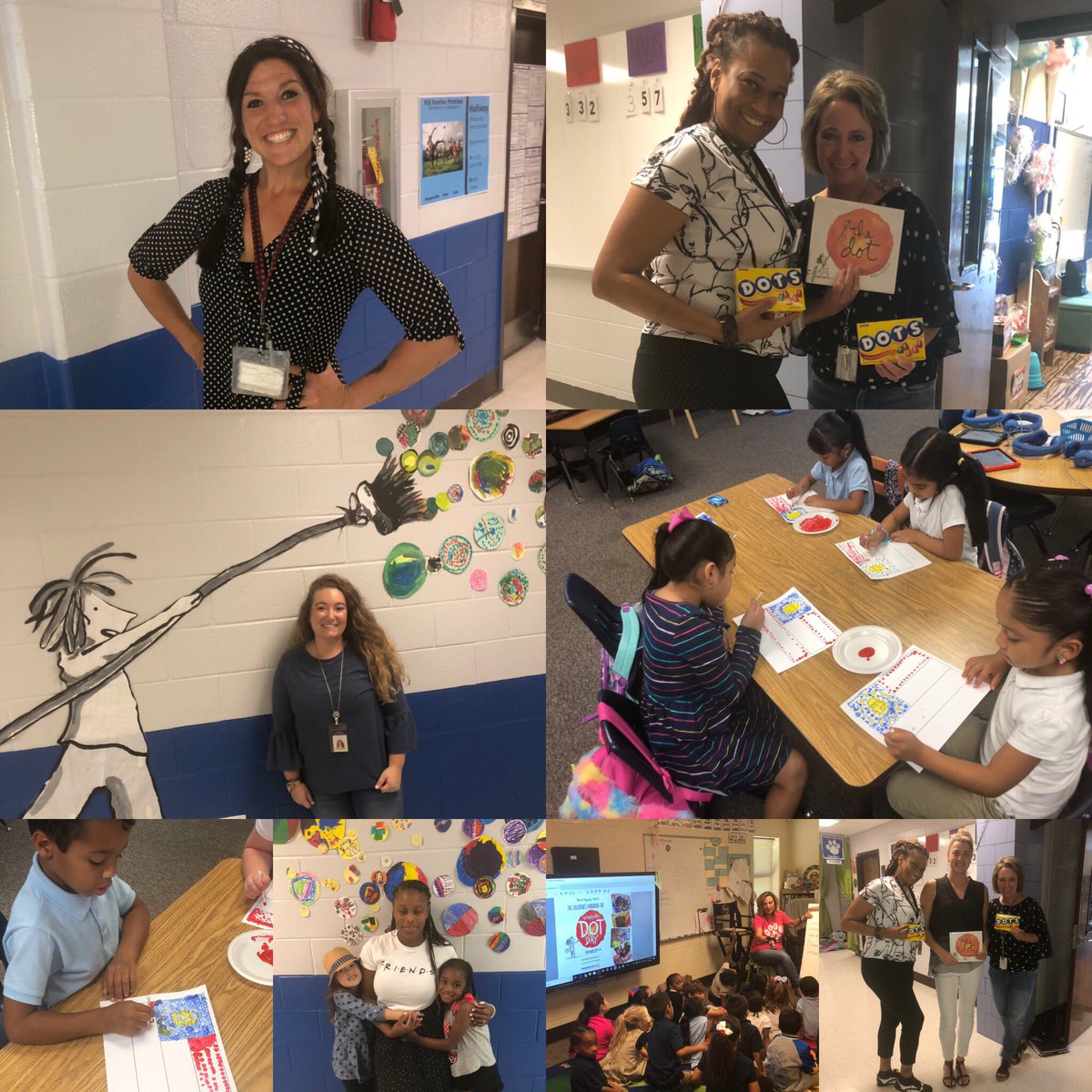 Raven_sla's tweet photo. International Dot Day @PowderSpringsES  @debbie_broadnax @artsintegration https://t.co/O4u75J6cXq
