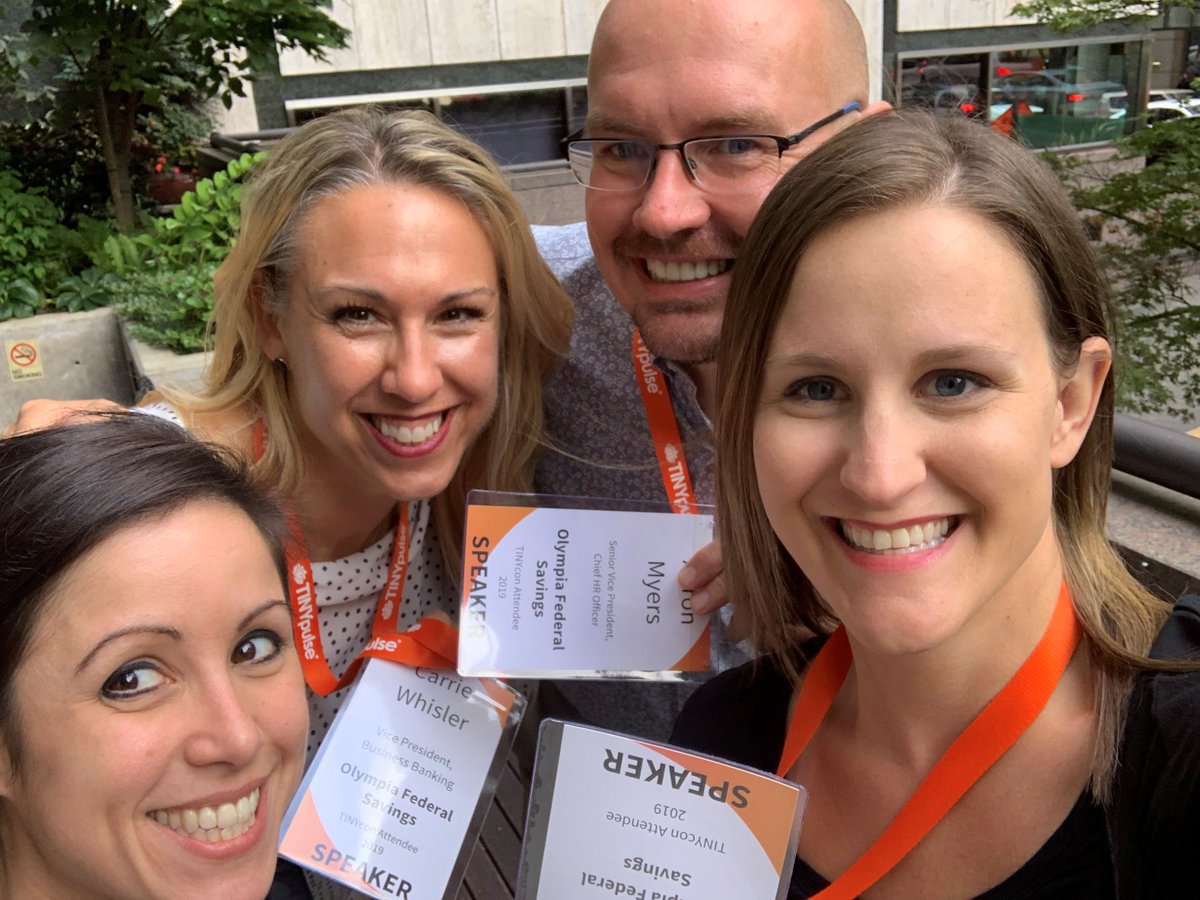 Oly_Fed's tweet image. Presenting on strong company culture was a BIG deal for us at TINYcon. Thanks, #TINYpulse for the invitation. 👍 #top100placestowork #olyfed #teamoly #careersthatcount #companyculture