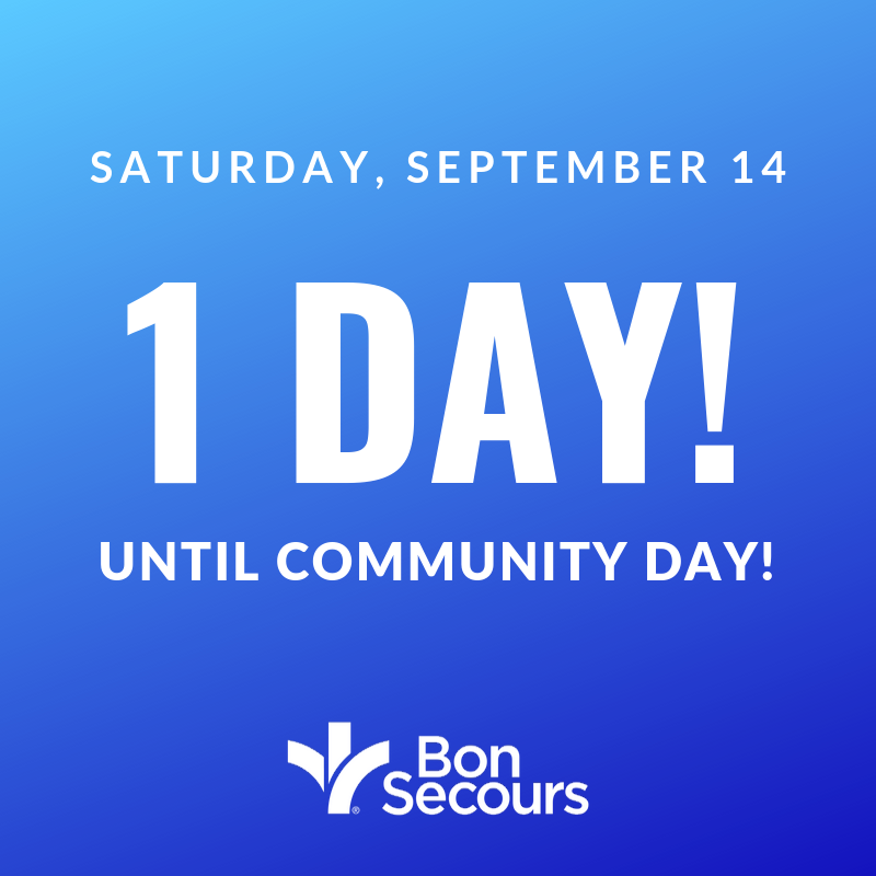 Just ONE day away from FREE health screenings, school supplies, food and fun! Meet us at the corner Baltimore and Pulaski Streets tomorrow from 10a-3p for music, dancing and much more! #communityday