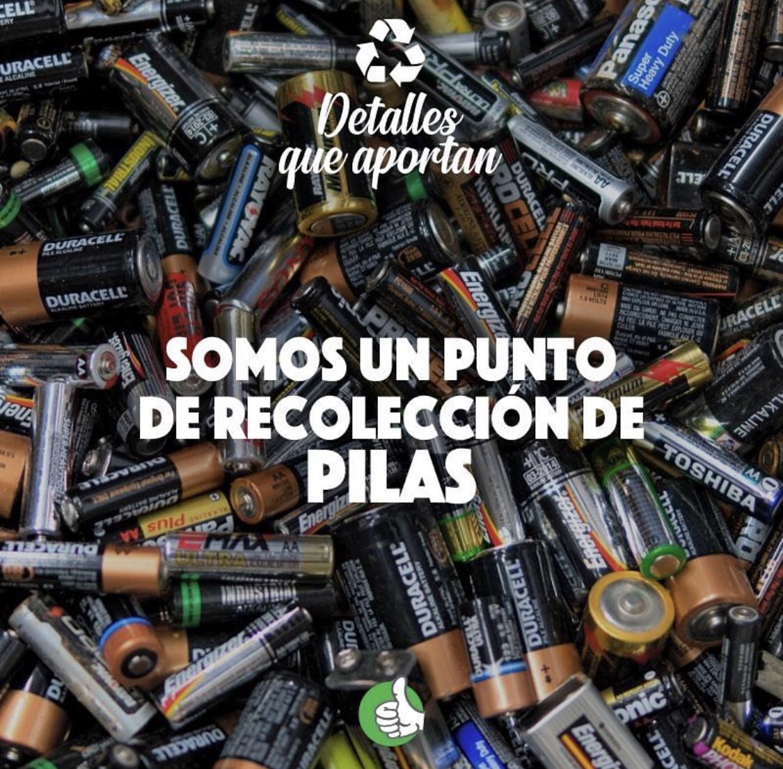 Minimarket3Herm's tweet photo. ¡No las tires!
Somos un punto de recolección de #Tapitas y #Pilas 
Súmate vos también y aporta tu granito de arena por un 🌍 y una florida mejor. #DetallesQueAportan https://t.co/FCaZiPMtmH