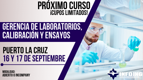 InfoingCursos's tweet photo. Tenemos #Curso de #GerenciaDeLaboratorios, #Calibración y #Ensayos, con una variedad de contenido con el que suministraremos las herramientas necesarias para fortalecer las capacidades de cada uno de los participantes #emprende #PTOLACRUZ https://t.co/ko2JmiKEaK