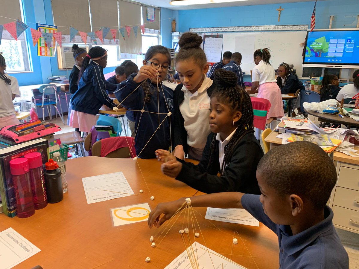 Grade4sfabx's tweet photo. Grade 4  working together constructing different types of structures. One group even built a replica of The Pentagon! @SFABronx https://t.co/uUiQ6dQ1Jh