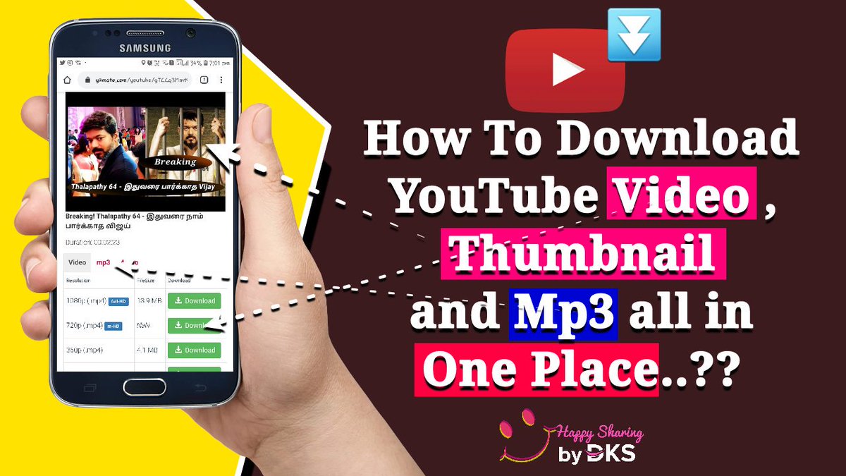 Dksview's tweet photo. 👌 How to Download YouTube Video , Thumbnail & Mp3 all in one place | In Tamil | YouTube Downloader ⏬⏬
Video link : https://t.co/l4jySxVwds
🥳 #Youtube #YoutubeVideo #DownloadYoutubeVideo #YoutubeThumbnail #Youtubemp3 #Y2Mate #DksTechUpdate 👌⏬⏬ https://t.co/tAxAmJBhGf