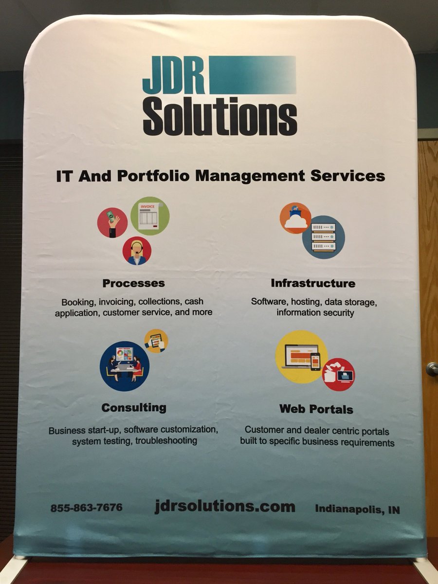 jdr_solutions's tweet photo. When you see this trade show display at next week's @ELFAOnline Operations & Technology Conference, stop and say hi. And drop off a business card for a chance to win a JDR backpack with a beverage insulator and an Indy race car flash drive! #JDRatOpsandTech #EquipmentTechnology https://t.co/wMXGNRFmIq