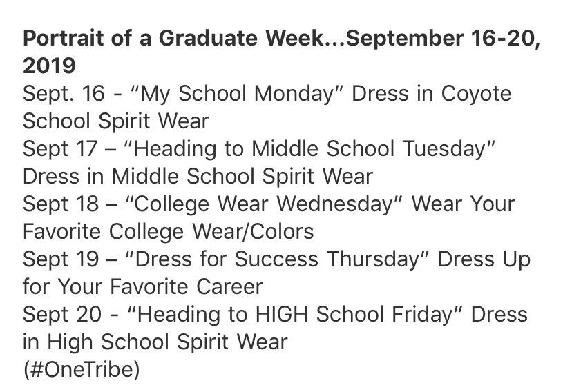 KCS_Kennedy's tweet photo. Our “Portrait of a Gradute Week” kicks off on Monday!  We can’t wait to celebrate where we are, and where we are going! 🐺 #hearushowl #OneTribe @KCS_District https://t.co/ih1X7RqNpk