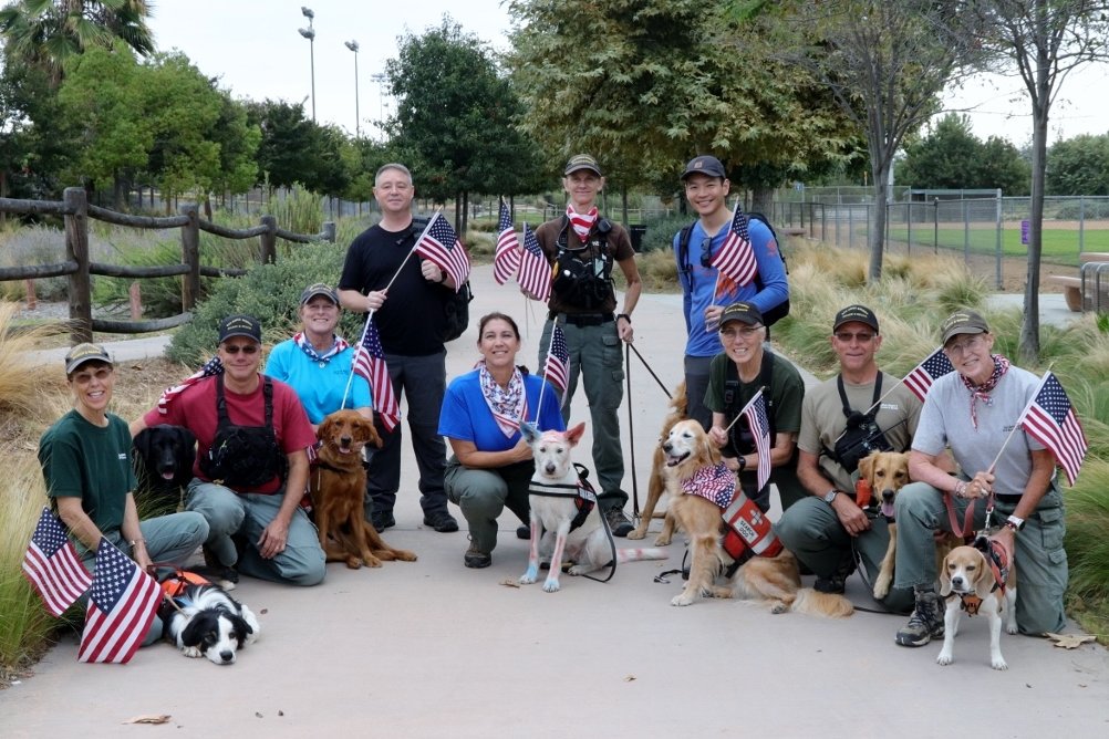 @SDSheriff Volunteer Search and Rescue K-9 Unit training on 9/11 in Santee. 