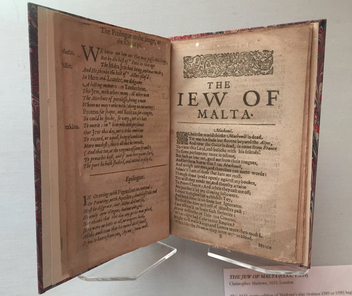 ParkerLibCCCC's tweet photo. And we’re off! Our ‘Marlowe &amp; Modern Poetry at Twilight’ event for #OpenCambridge is off to a rousing, lyrical start in the #ParkerLibrary under be watchful gaze of the notorious #poet’s purported portrait at to the sound of chiming chapel bells...
#Marlowe #poetry #Faustus https://t.co/znYO8BEA0y