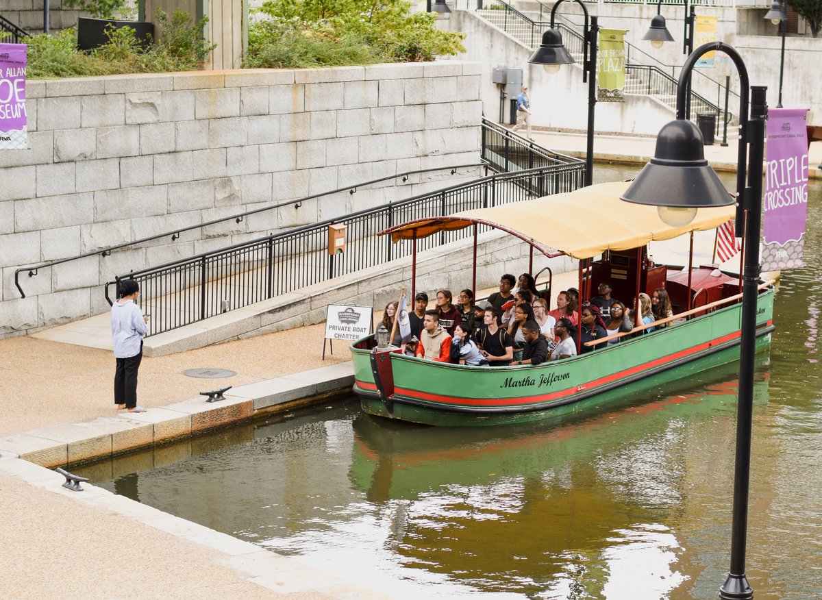 VCU_SLCE's tweet image. Had great time today traveling down the canal on the Expedition RVA: Riverfront Canal Cruise!