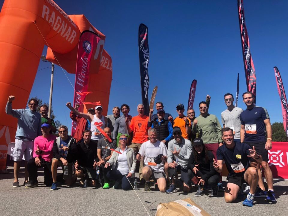 atlasventure's tweet photo. And they’re off! Good luck to #RunnersDrugsandMoney at #RTB19! And to our biotech brethren teams #Nimbeaches, @Ptipirneni #MorphicTx team, and all the #AtlasShrugged teams! Have a blast, and remember - more cowbell! https://t.co/t0NyJefOnW