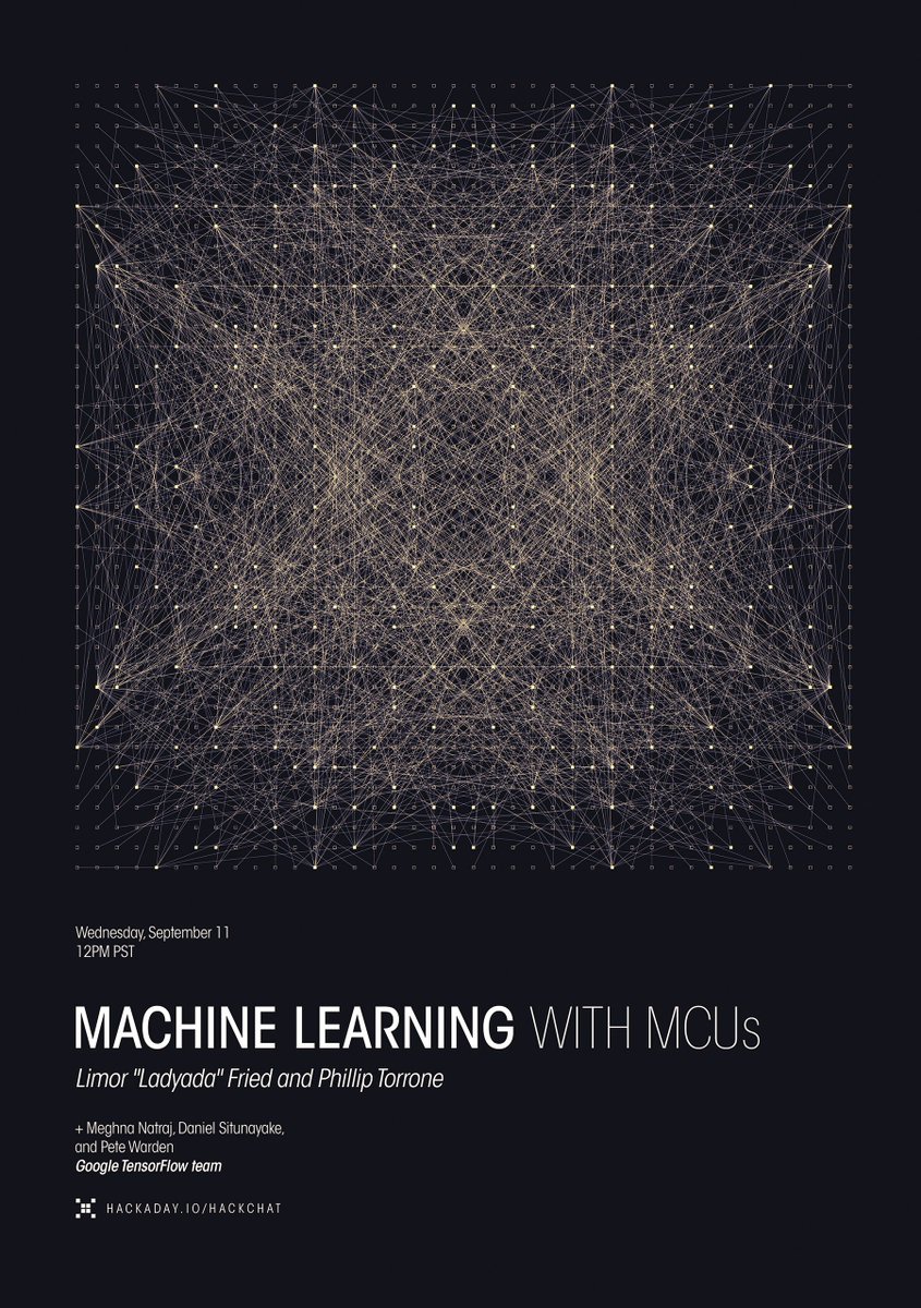Supplyframe's tweet image. Did you miss this week&apos;s #MachineLearning with Microcontrollers #HackChat? 

Read --&amp;gt; bit.ly/2kAsvJ9 @adafruit