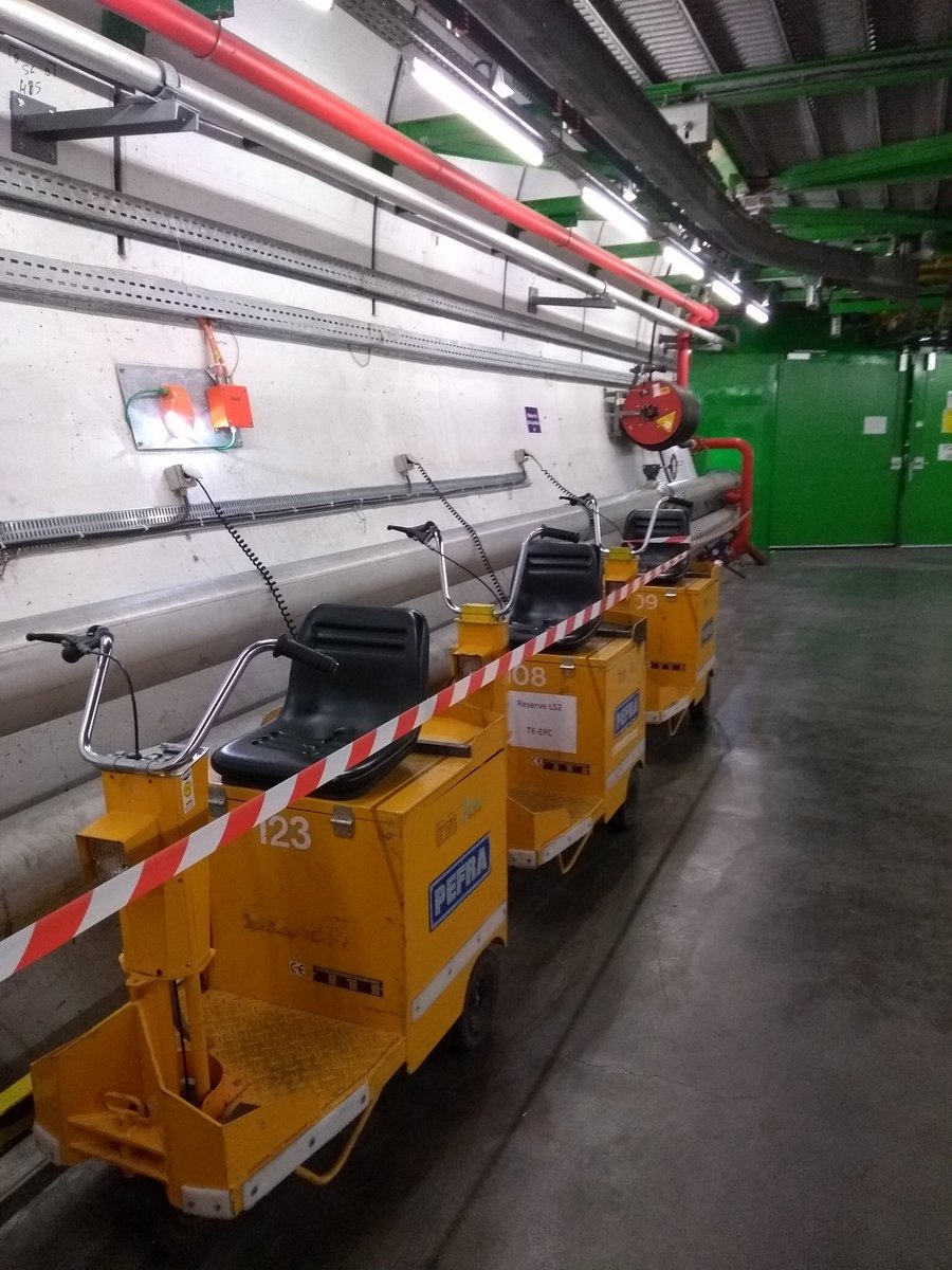 ExcitedPositron's tweet photo. Went to visit the LHC tunnel this afternoon. It was so cool. It's incredible there are 27 kilometres of high technology creating some of the most extreme conditions on the planet. 
#CERNOpenDays #LHC https://t.co/RrYS0MhzBF