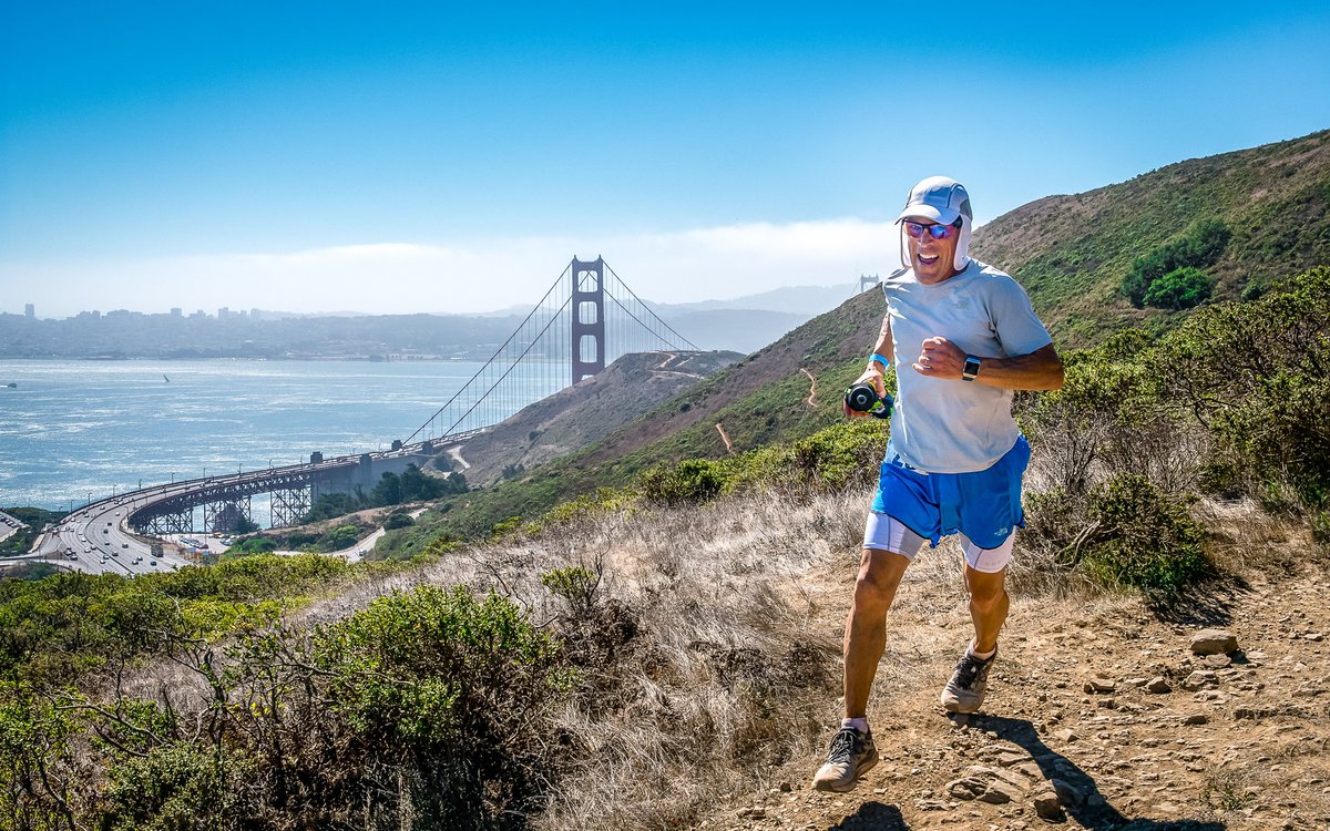 DeanKarnazes's tweet photo. Getting “fired up” for the Headlands Hundo this weekend. It’s going to be another hot one!
#FlashbackFriday
#gorunatrail #pctr https://t.co/rRxnlqESIb