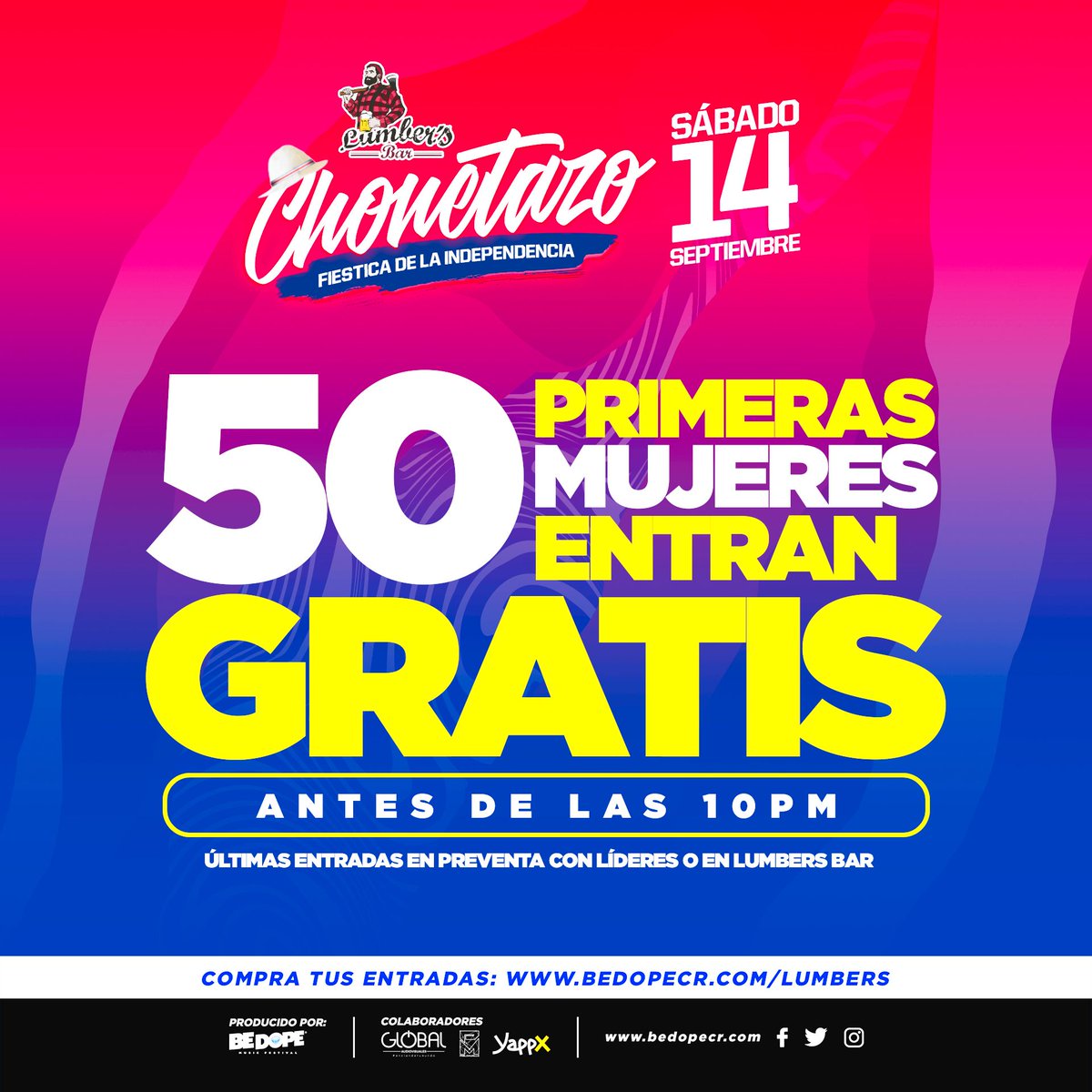 bedopecr's tweet photo. ¡Las primeras 50 mujeres entran completamente GRATIS! 🤩😱💃🏼
Tienes que llegar temprano, abrimos puertas a partir de las 9pm, la entrada gratis es hasta las 10pm. https://t.co/kG15Xo4sbM
