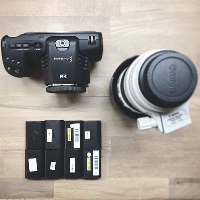 Off to shoot 15 minutes of footage with the new #6k #blackmagicpocketcinemacamera 
Is that enough batteries? 😉

This camera is off the chart for the size and price. If you have gripes about it (other than the battery life which there alternatives for… ift.tt/2O6rpkm