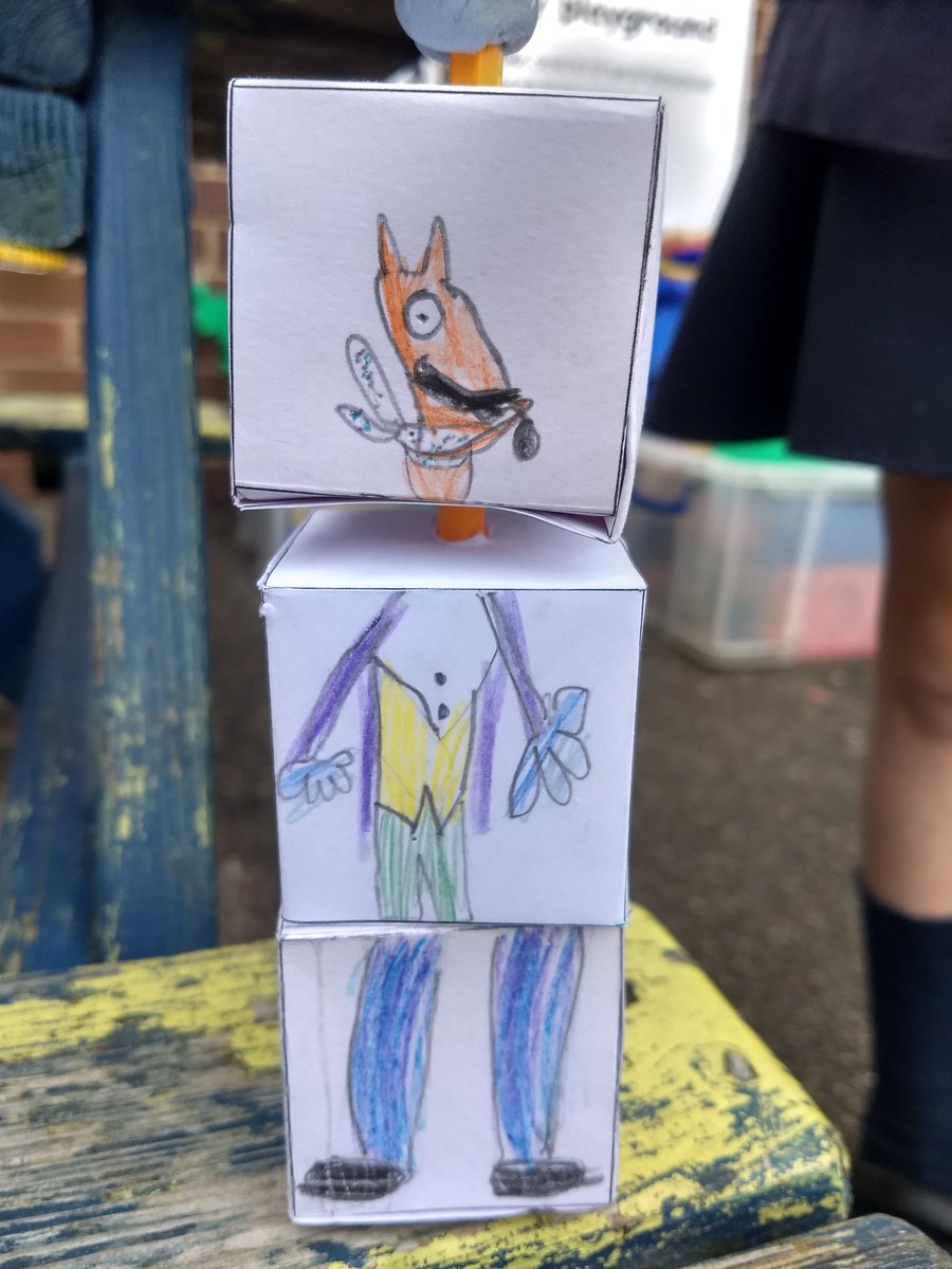 bobbinandtink's tweet photo. Happy #RoaldDahlDay2019 Loving the homework Tink was set. Once we'd printed out the nets &amp; worked out which boxes needed to be which way up, Tink created the rest herself. Wonder if you can spot the characters that are mixed up together... https://t.co/vuWPU7pL9A