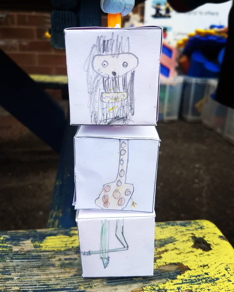 bobbinandtink's tweet photo. Happy #RoaldDahlDay2019 Loving the homework Tink was set. Once we'd printed out the nets &amp; worked out which boxes needed to be which way up, Tink created the rest herself. Wonder if you can spot the characters that are mixed up together... https://t.co/vuWPU7pL9A