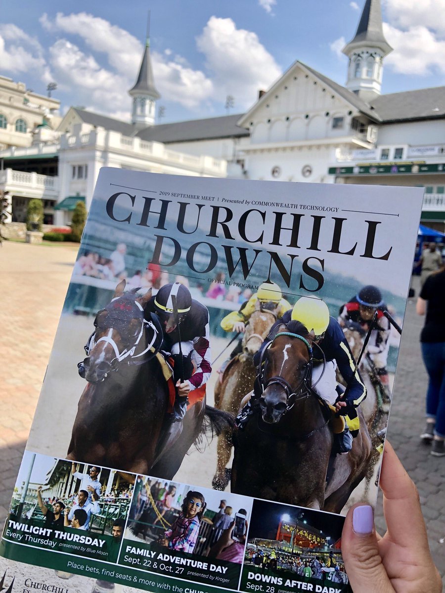 BmoreJocelyn's tweet image. Excited for my first race ever at @ChurchillDowns and look at the handsome program cover model! #HeHateMe @SagamoreRacing #recruitingready