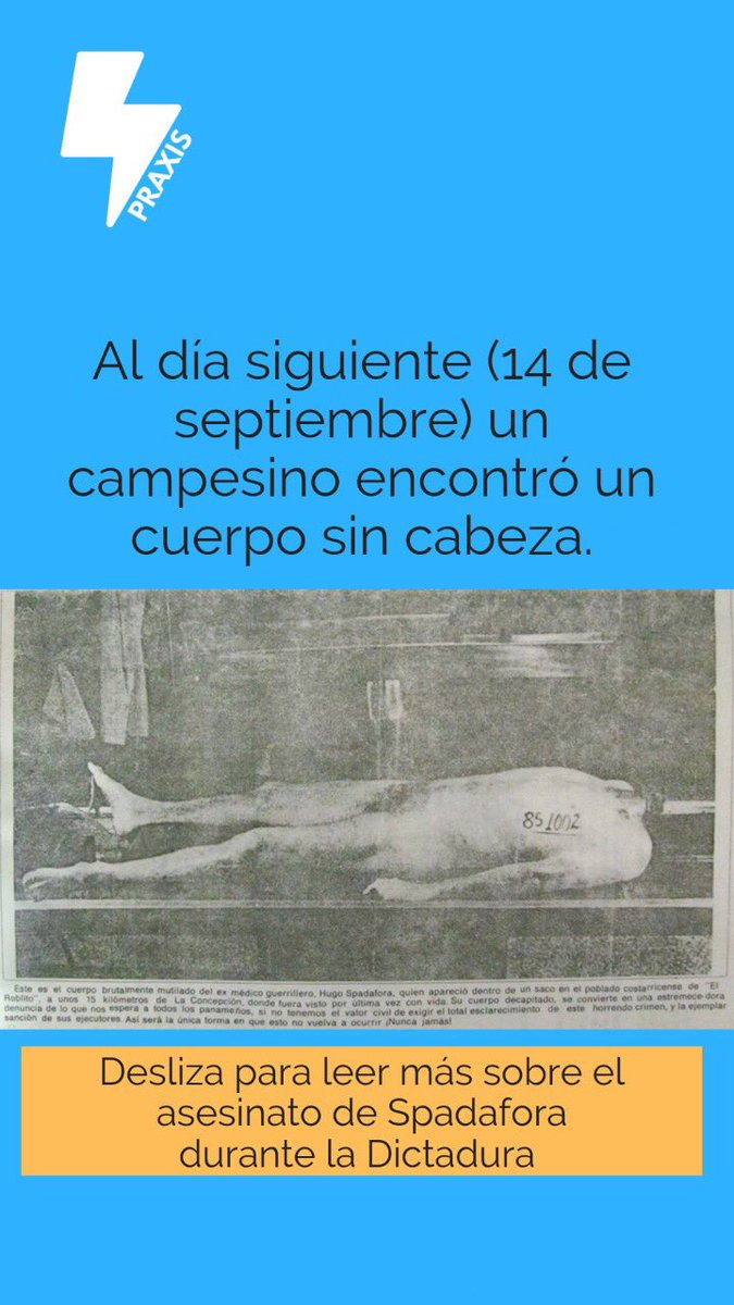 praxispty's tweet photo. Un 13 de septiembre de 1985 desaparecieron y asesinaron a #HugoSpadafora durante la Dictadura Militar del @PRDesPanama https://t.co/lACCSvGnjd
