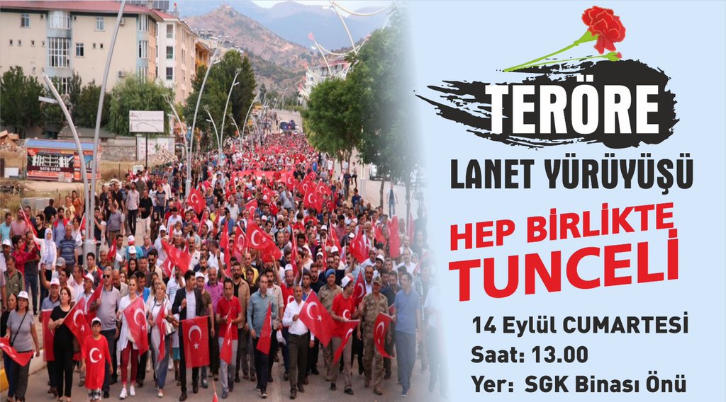 tuncaysonel's tweet photo. Teröre Lanet Yürüyüşü...Hep Birlikte Tunceli... https://t.co/GrqDMXkq7n