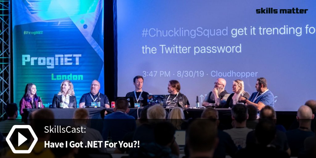 skillsmatter's tweet photo. NEW #ProgNET 2019 #SkillsCast: Re-live the best moments from @dylanbeattie &amp; @markrendle led evening comedy quiz show "Have I got .NET for You!" 🎙️ Test your tech knowledge with trivia, bizarre programming facts and more here -  https://t.co/gjDX62OSGd https://t.co/LbESZSZ0bs