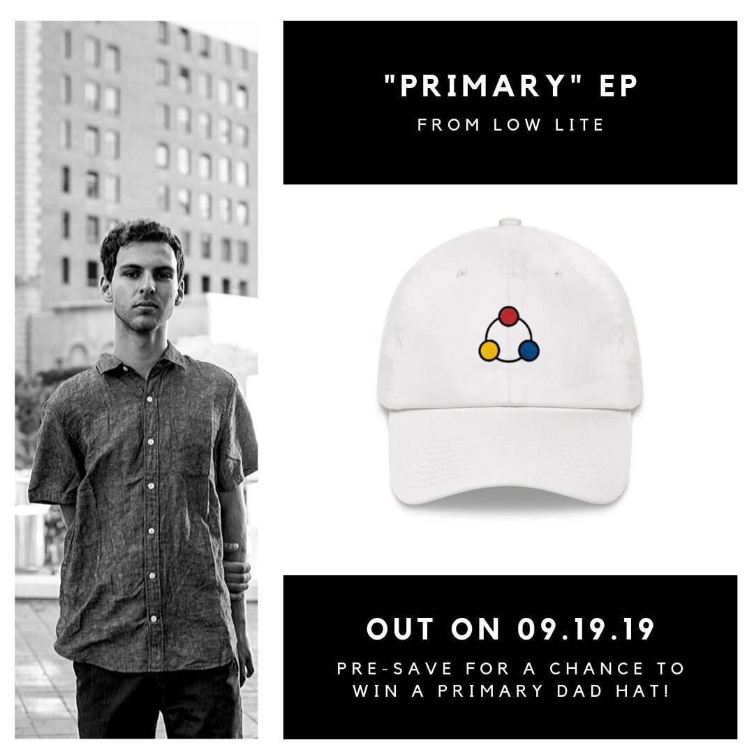 GravitasMusic's tweet photo. 🔷 @lowlitemusic's new EP, "Primary", drops on 09.19.19 🔷
Pre-save it on Spotify for a chance to win a Primary dad hat 😎
Enter → https://t.co/zMCw5pgjrT
#lowlite #gravitasmusic #feelgoodmusic https://t.co/JcNLxGjX5h