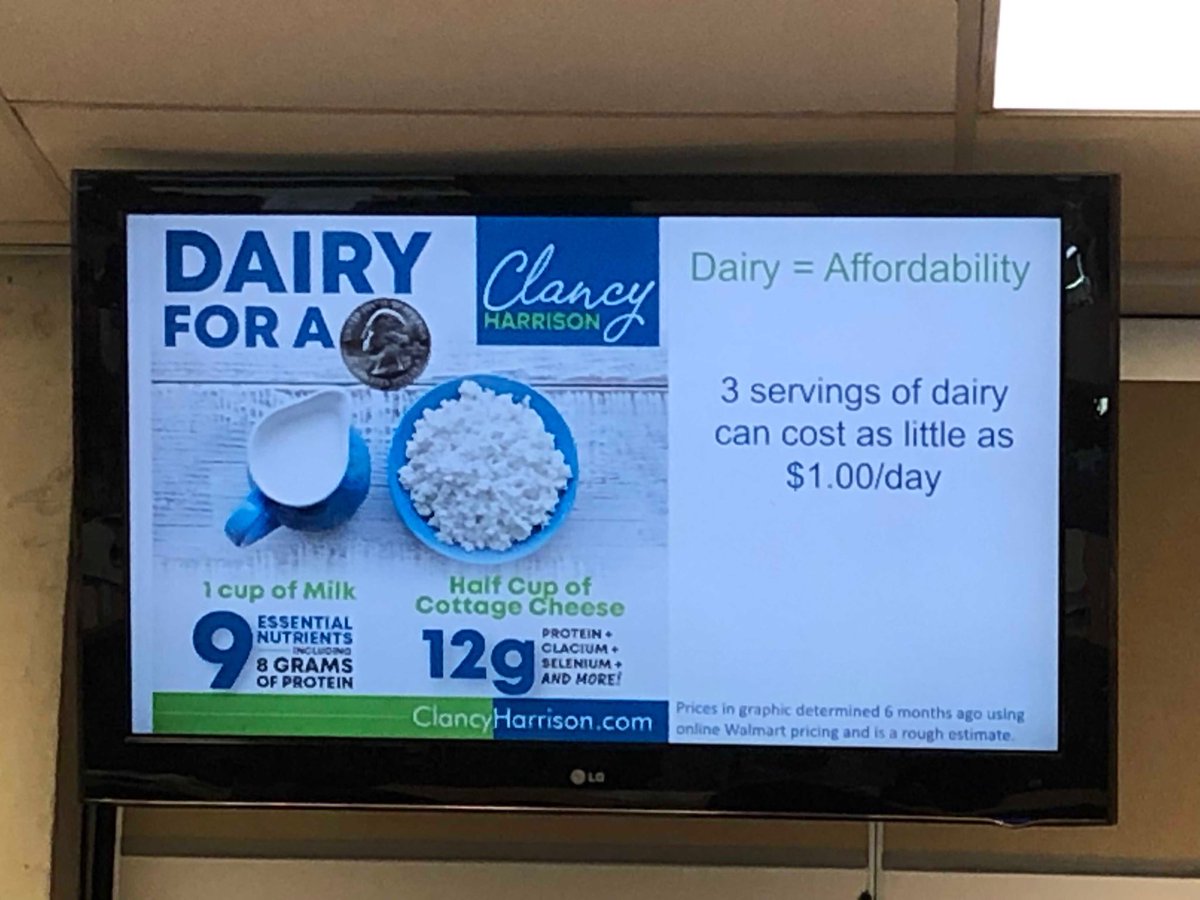 Milk is one of the most requested items at food banks. ⁦<a href="/ClancyCHarrison/">Clancy Cash Harrison RDN</a>⁩ sharing the importance of achieving food access for all 5 food groups: dairy, fruits, vegetables, grains and protein. #DairyAmazing