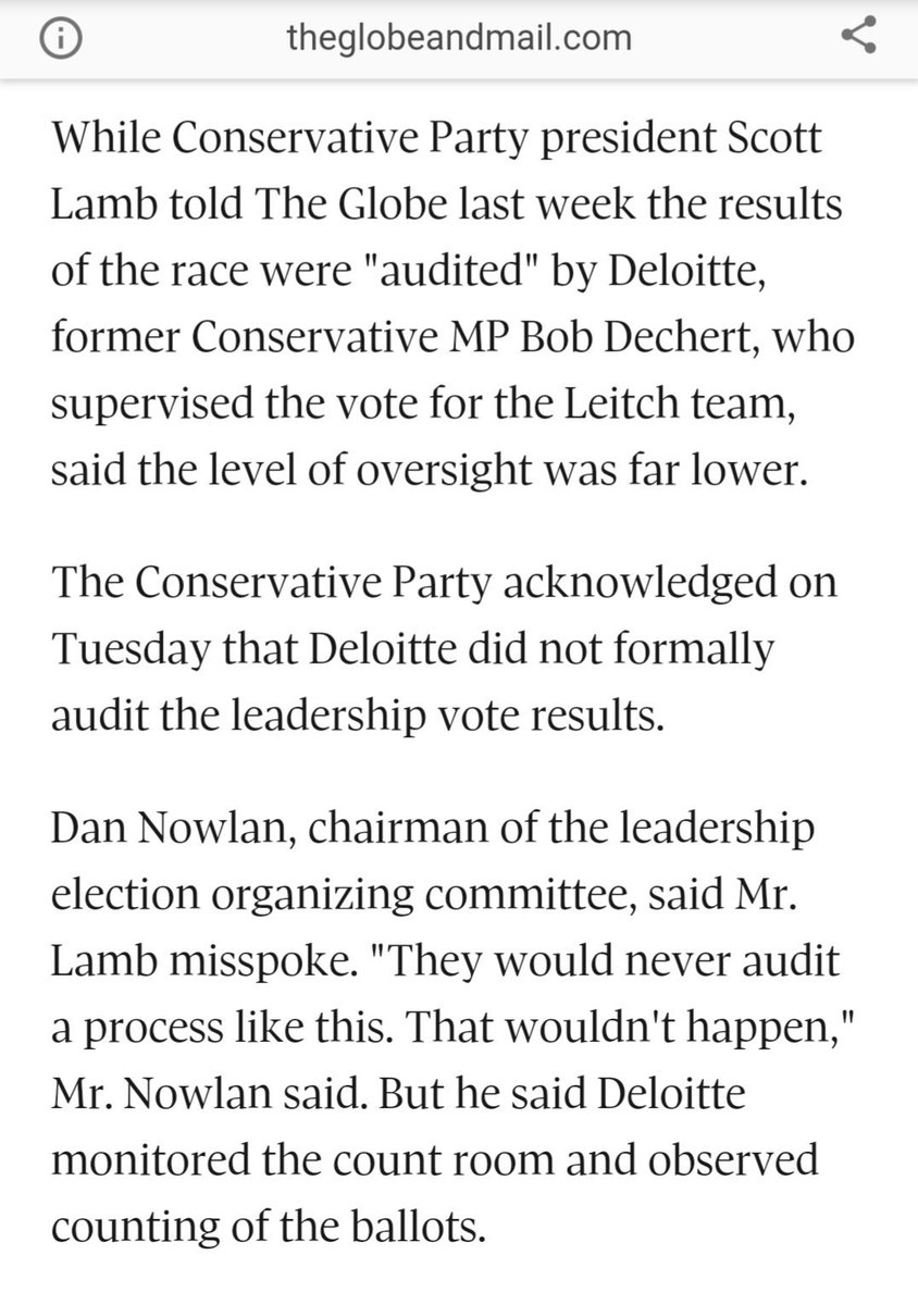 11) It appears, however, as though they didn't actually do an audit. They merely "oversaw" the ballot count.