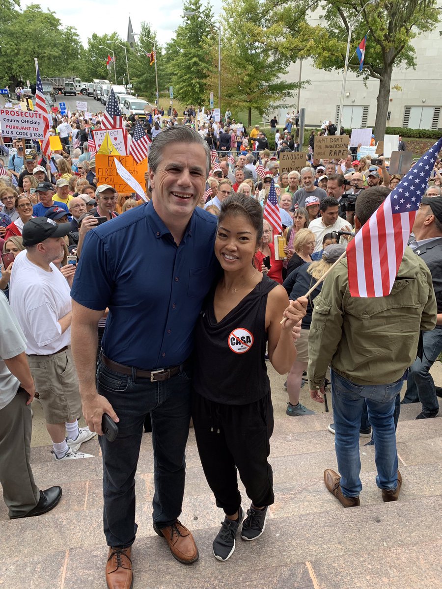 So grateful for @TomFitton \u0026 @JudicialWatch for all they do on the  frontlines to protect American sovereignty and the rule of law!  #EndSanctuary #RockvilleRally, image size:900x1200