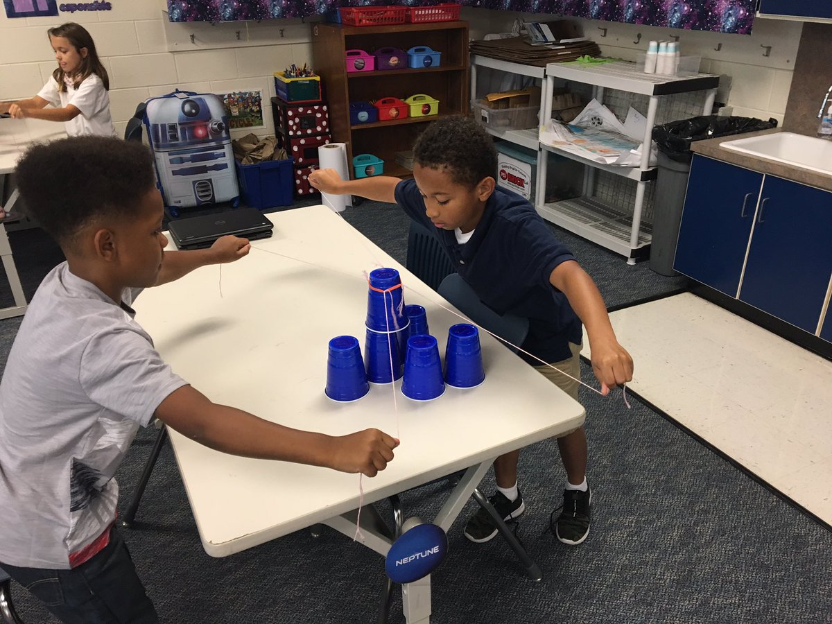 FLNASAlab's tweet photo. Students in NASA Lab have been learning about the importance of teamwork for NASA missions and completing teamwork challenges! https://t.co/0EFFnfUeSz
