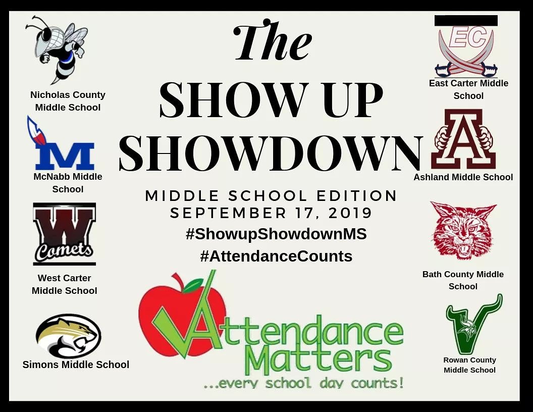 BCMSwildcat's tweet photo. This is next week!  our goal is 100% attendance!  we will have many activities for our students!! Make sure you are here!  We are the defending champs, and want to keep it going! #bettereveryday #BCMSrocks #ShowupShowdownMS #AttendanceCounts #reachalittlebithigher https://t.co/jCgO1BA16j