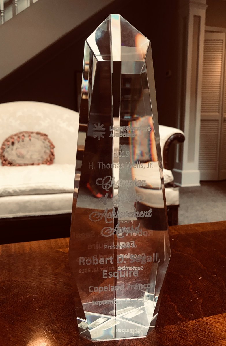 CFSG_Law's tweet photo. Congrats to our law partner, Bobby Segall @bsega, on receiving @TommyWellsABA Champion of Justice Award from @LSAlabama! https://t.co/f8P6PuNOJZ
