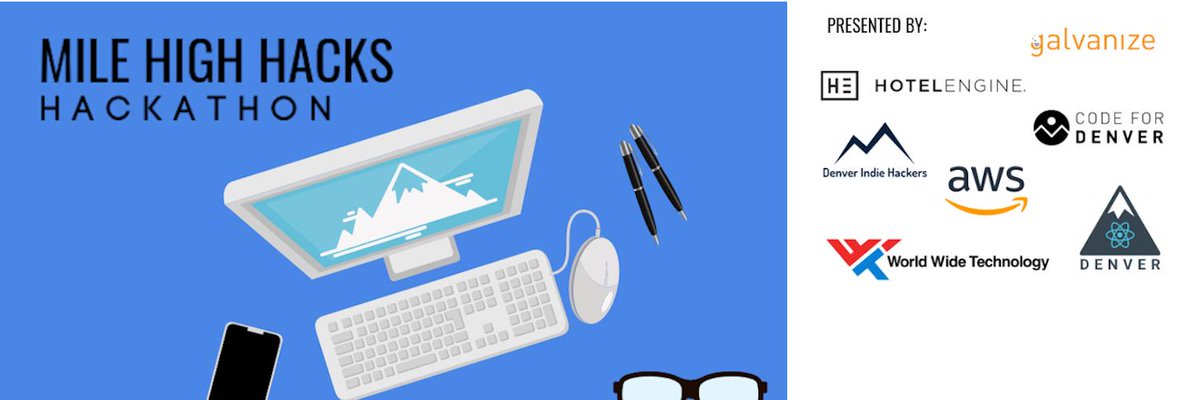 ReactDenver's tweet photo. Also, some friends in the community are putting on a hackathon here in Denver on October 25th &amp; 26th! It's called Mile High Hacks and will be a great opportunity to build awesome stuff with great people, for a good cause!💻

Sign up now @ https://t.co/svJgpmkYKN https://t.co/3FHlyAkdEL