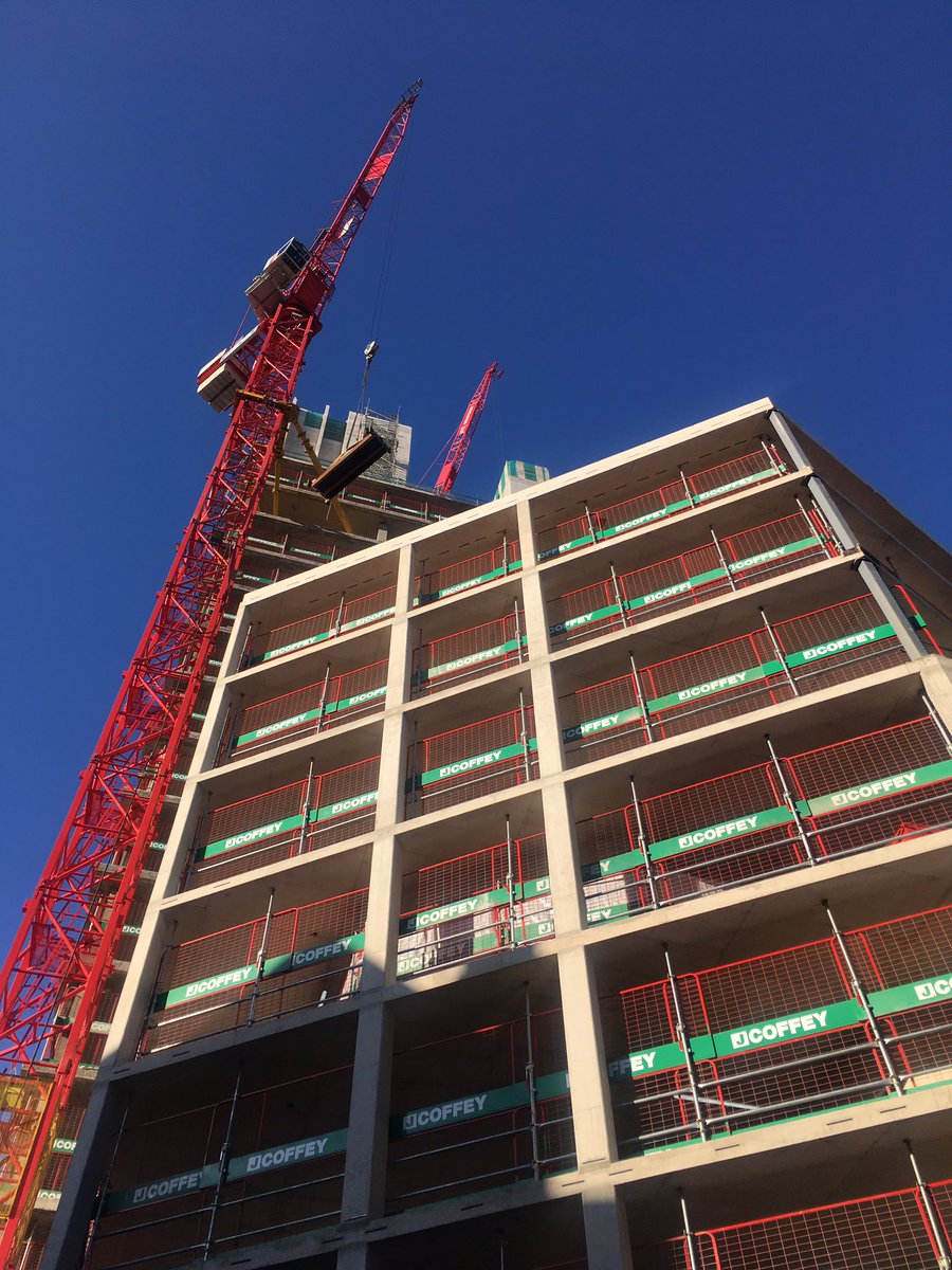 _CChurchill's tweet photo. Beautiful September blue sky - crane and construction ... https://t.co/iBvHfh2rCC