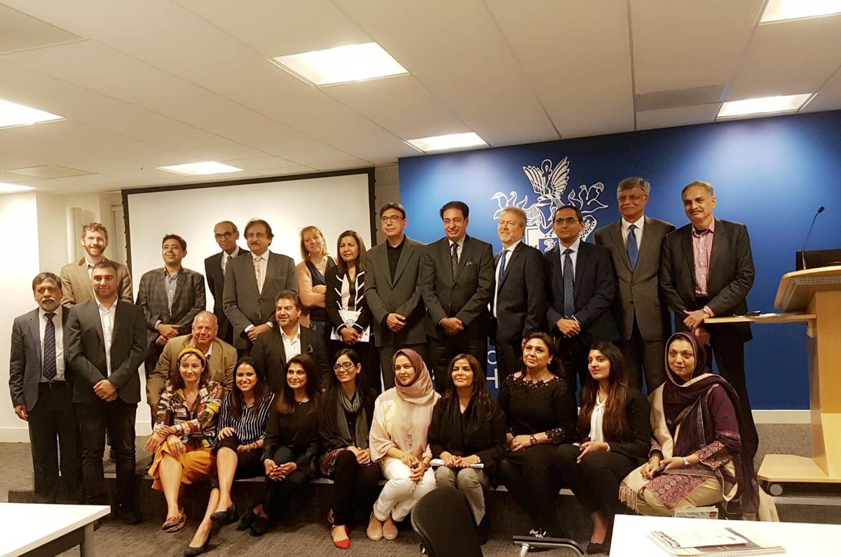 ibchaudhry's tweet photo. We are grateful to Prof Louis Appleby, Mr Riaz Fatayan (member Pakistan National Assembly &amp; and parliament lead SDGs)and all the other participants for an excellent round table for suicide prevention in Pakistan. #CIMH2019 #SuicidePrevention https://t.co/UiyocJDmvV