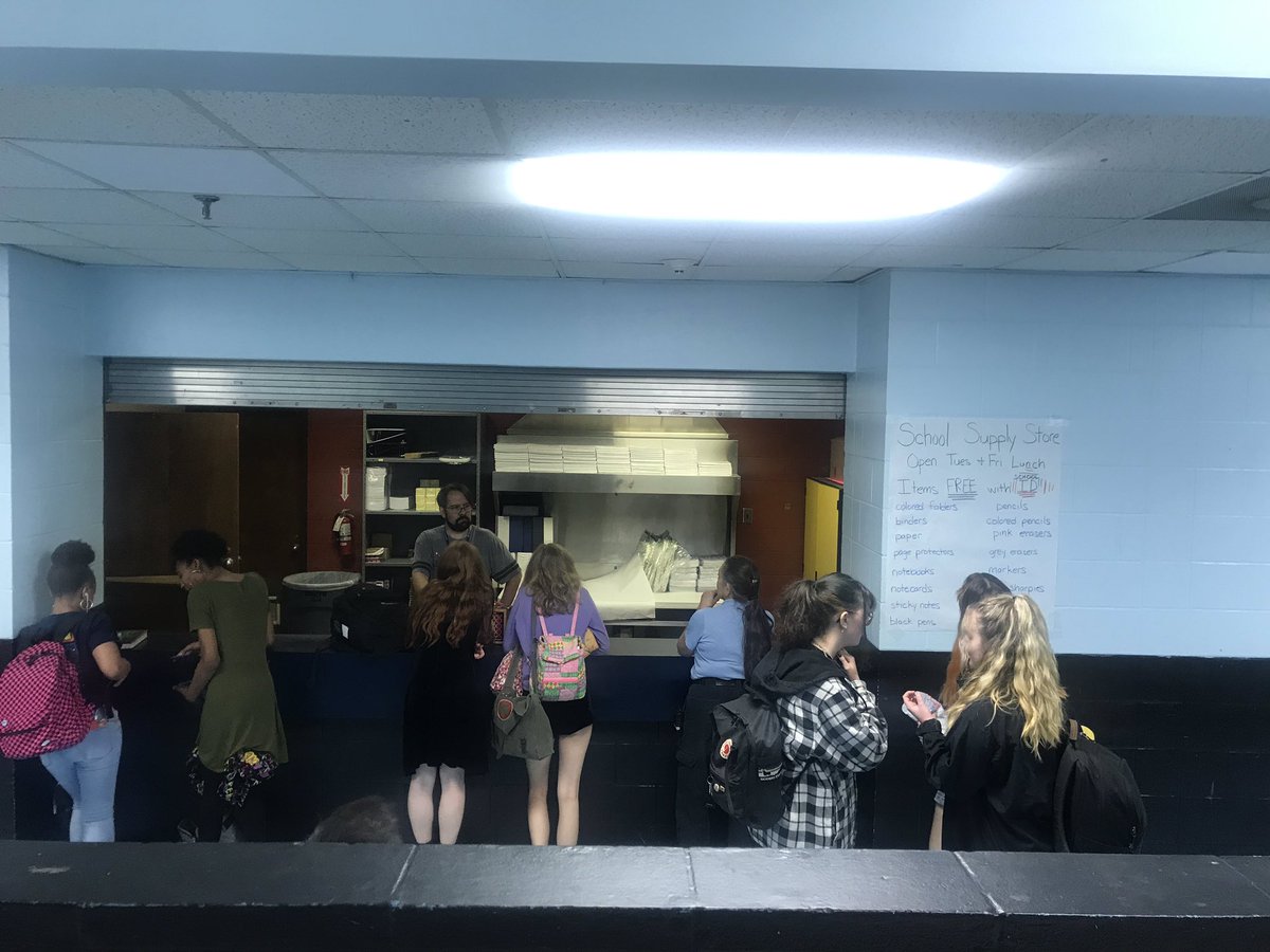 Free school supplies for NSA students at our campus bookstore, open Fridays during lunch!