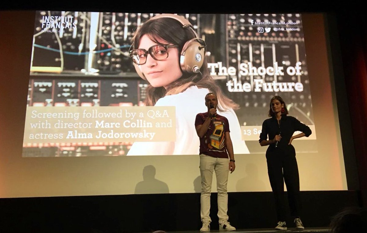 ifru_london's tweet photo. Great evening with director #MarcCollin, member of #NouvelleVague and actress @almajodorowsky for the movie #TheShockofTheFuture! Showing now at #CineLumiere
https://t.co/uK2CoEO85B https://t.co/I0jmnZrL8Y