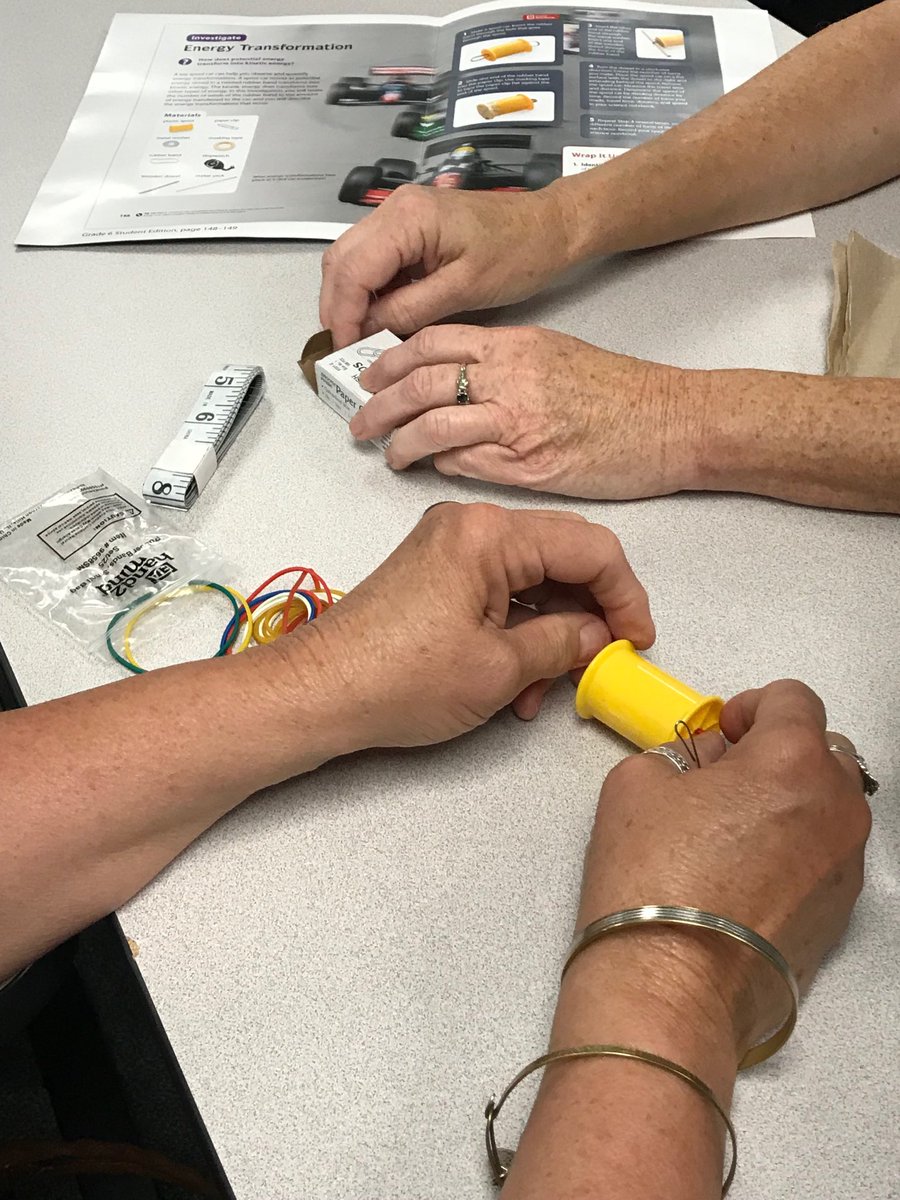 K-5 teachers investigating energy transformation in their first training with #NationalGeographic #WeAreOrcutt