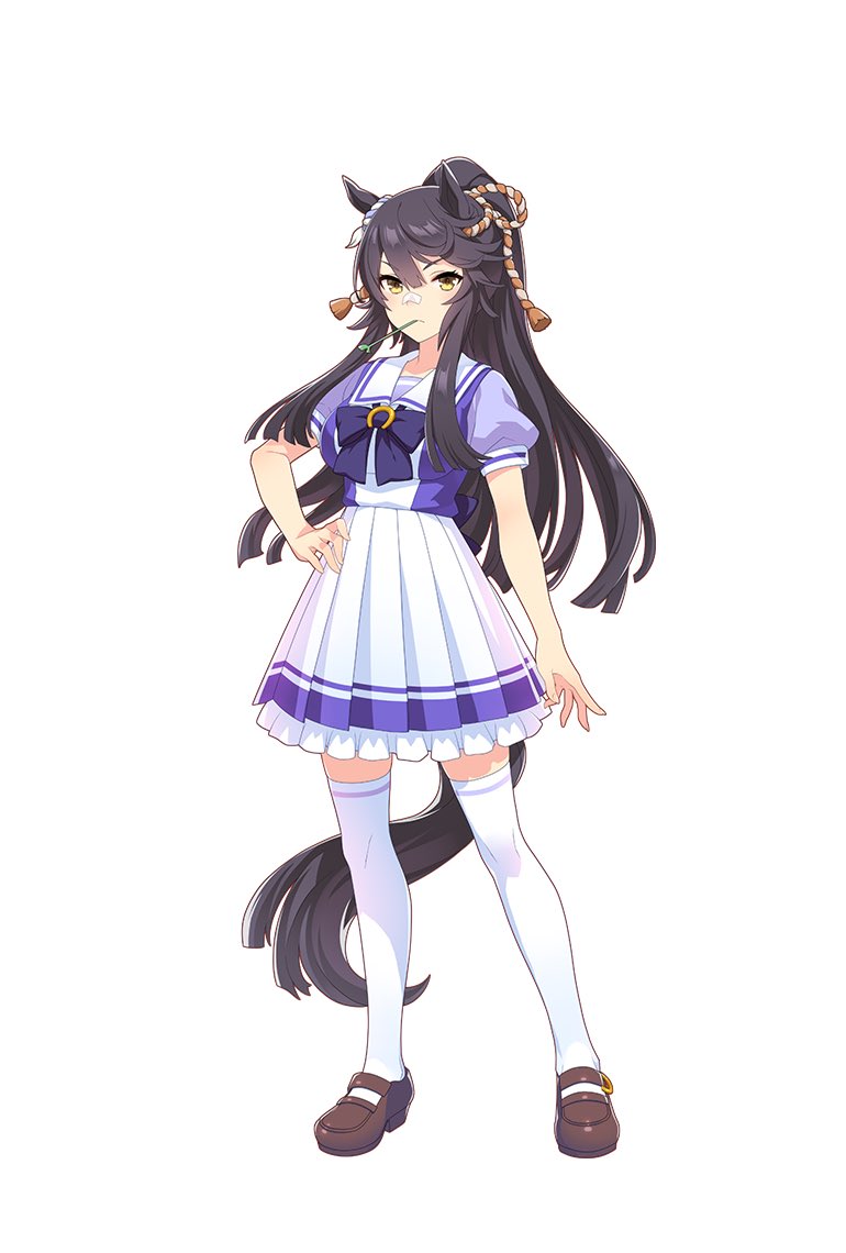 Narita BrianTough and stubborn, Narita Brian is a lone-wolf girl that rarely expresses any emotions. Due to her nature, other horse girls find her difficult to approach. On the inside, she is an ordinary, pure girl who adores cute, girly things and dislikes scary stories.