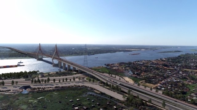 Jhojhanni's tweet photo. 🌉 Así se verá el puente que unirá Asunción y Chaco'i https://t.co/gdv4MKvFzE