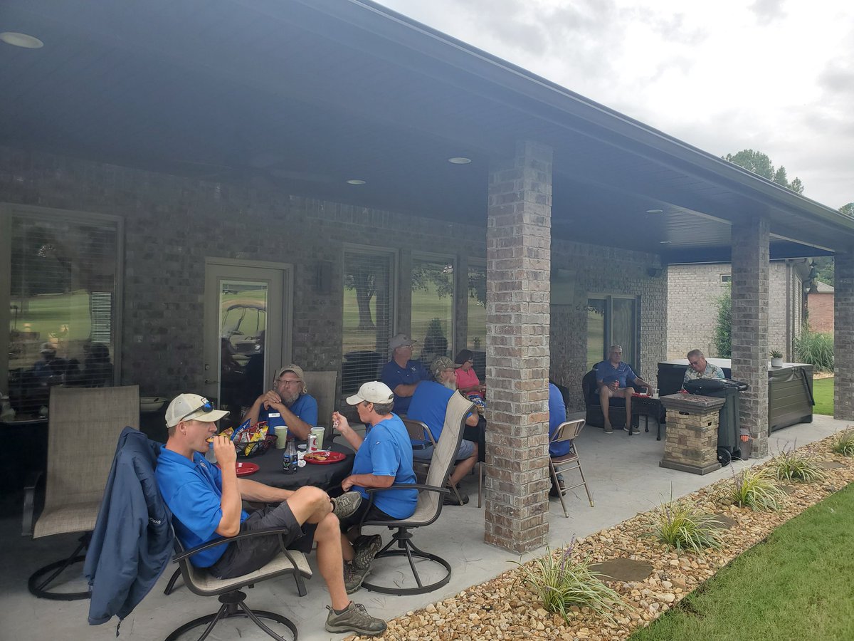 A homeowner along #1 invited the crew over for lunch.  They wanted to thank us for our storm cleanup efforts and our efforts around the course all year. Thankful for members who recognize our efforts!