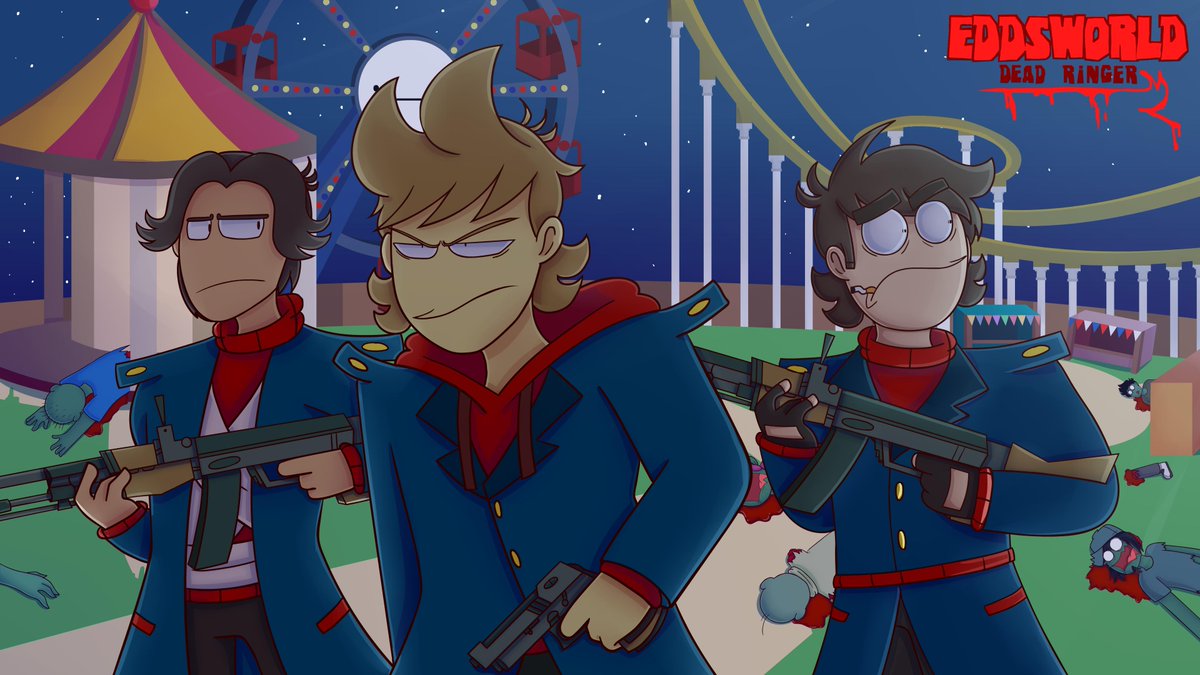 EW_Dead_Ringer's tweet photo. Happy Friday Eddheads, we’ve got some promo art for you this week done by the lovely @LuliAnimations !

The boys aren’t looking too amused to be here 😔
#eddsworld #ewDeadRinger #promoart https://t.co/iiH38UyBQY