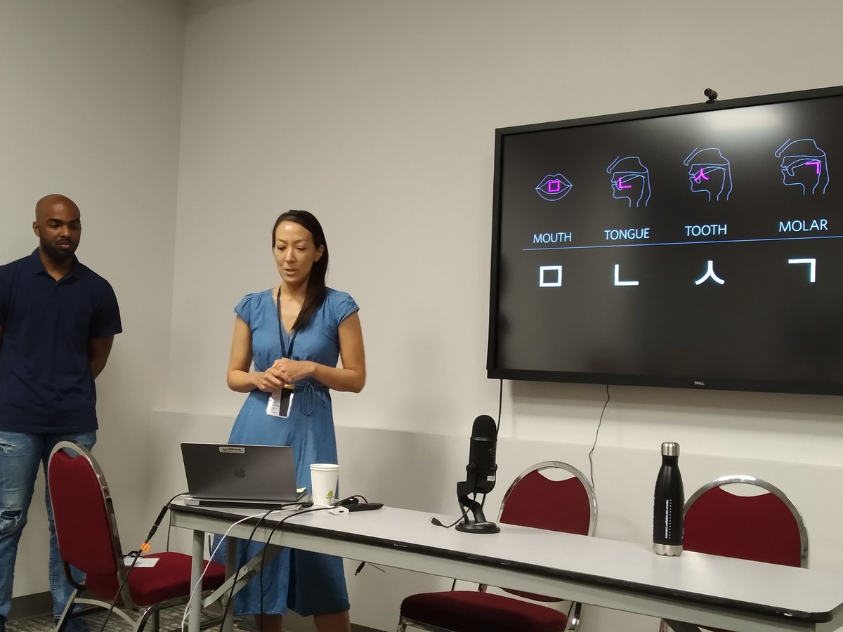 LawsonJaramillo's tweet photo. Fascinating presentation on #culture #typography #writing and #typewriters! "Challenging Western Dominance in Technology for Increased Inclusivity and Access" by @mfacomdes's Alice Lee and Omari Souza. #DEL19 https://t.co/tvbokeVH8e
