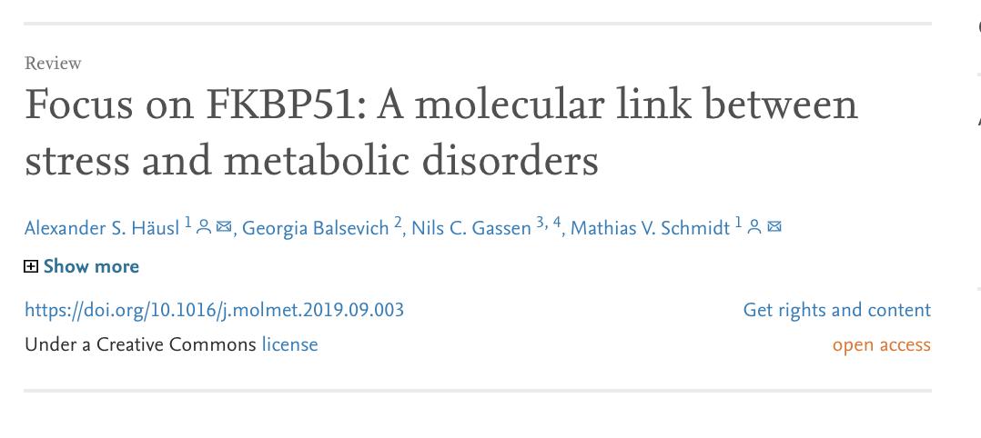 MolMetab's tweet photo. A new review summarizing current evidence of in vitro, preclinical, and human studies on the stress responsive protein #FKBP51 &amp; its role in #metabolism.
#SAFit2 #adipogensis #glucose #obesity #stress #T2D, #diabetes
https://t.co/VoEx0iFU42 https://t.co/xo3jmIdvP7